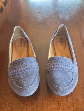 Born Blue Gray Suede Flats